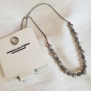 American Eagle AEO Silver Bead Necklace